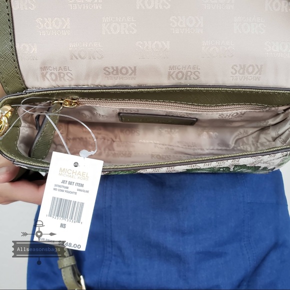 NWT Michael Kors Convertible Crossbody Olive Bag - Picture 4 of 5